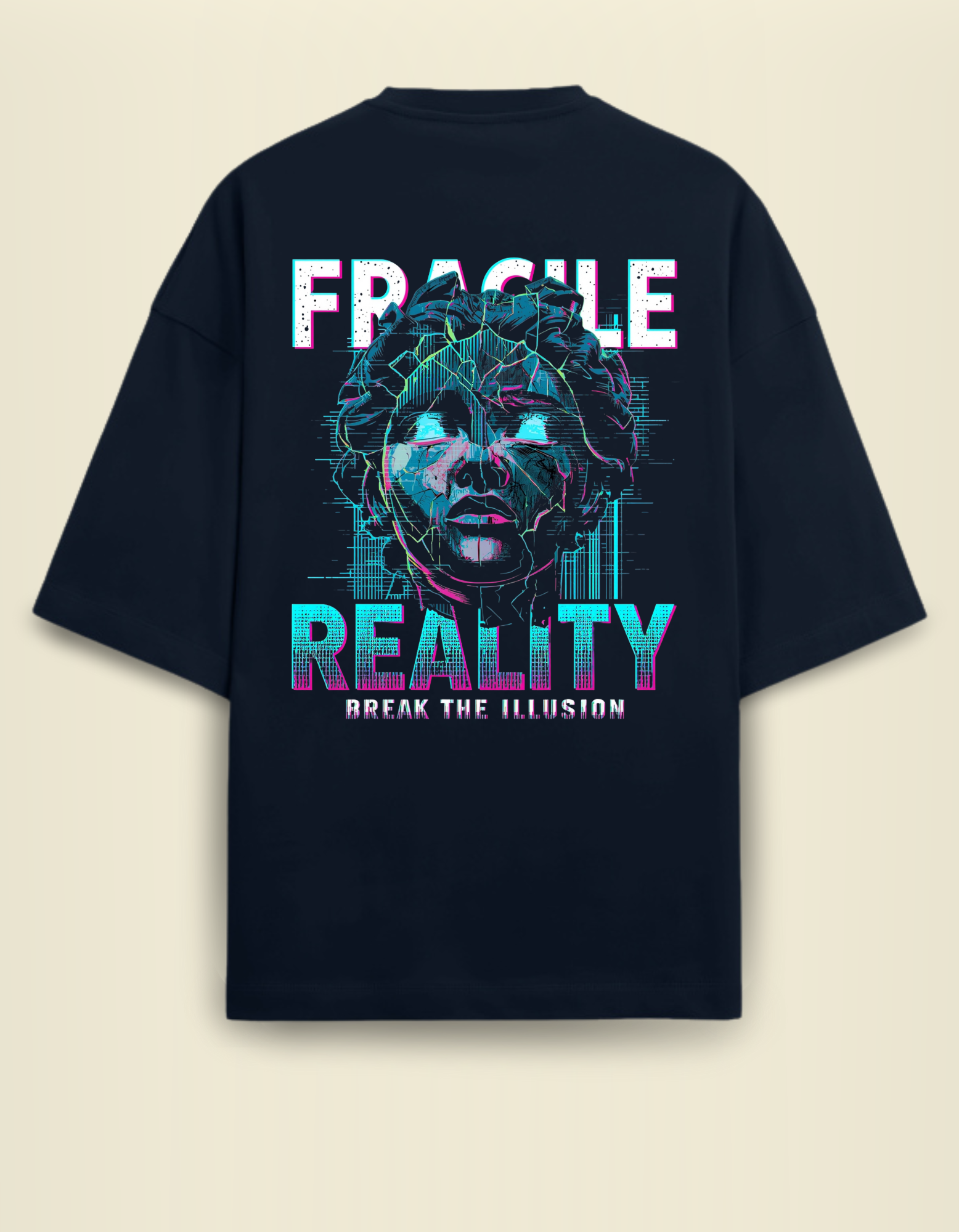 Fragile Reality Oversized Men's T-shirt