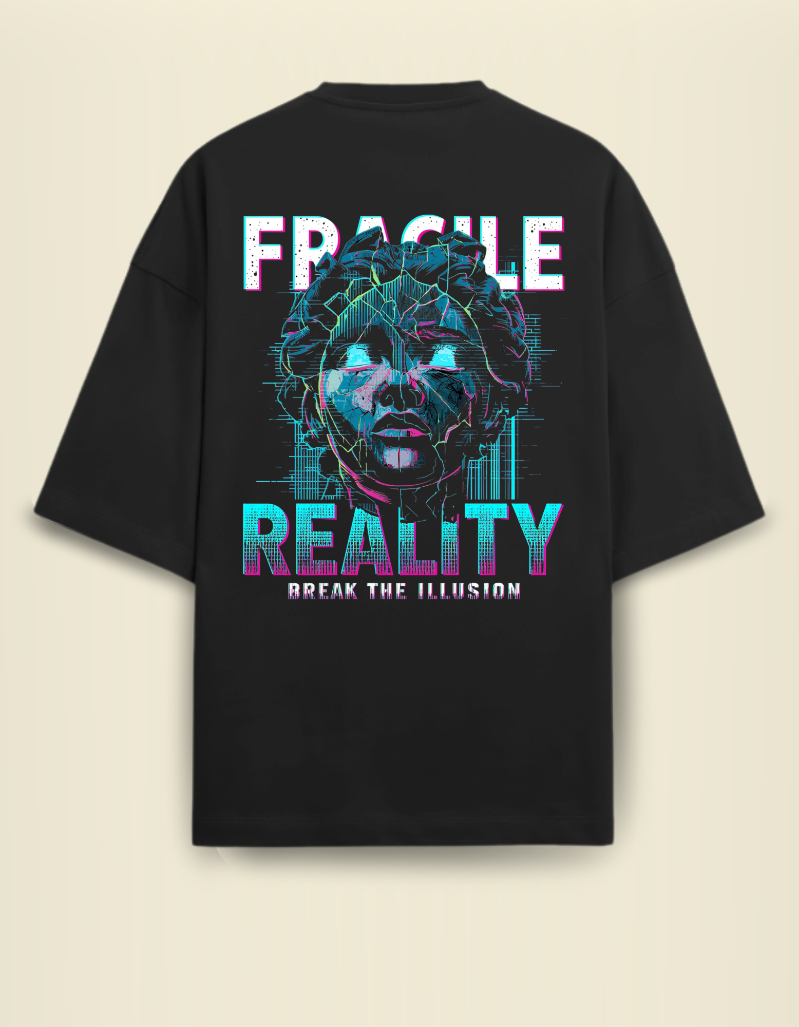 Fragile Reality Oversized Men's T-shirt