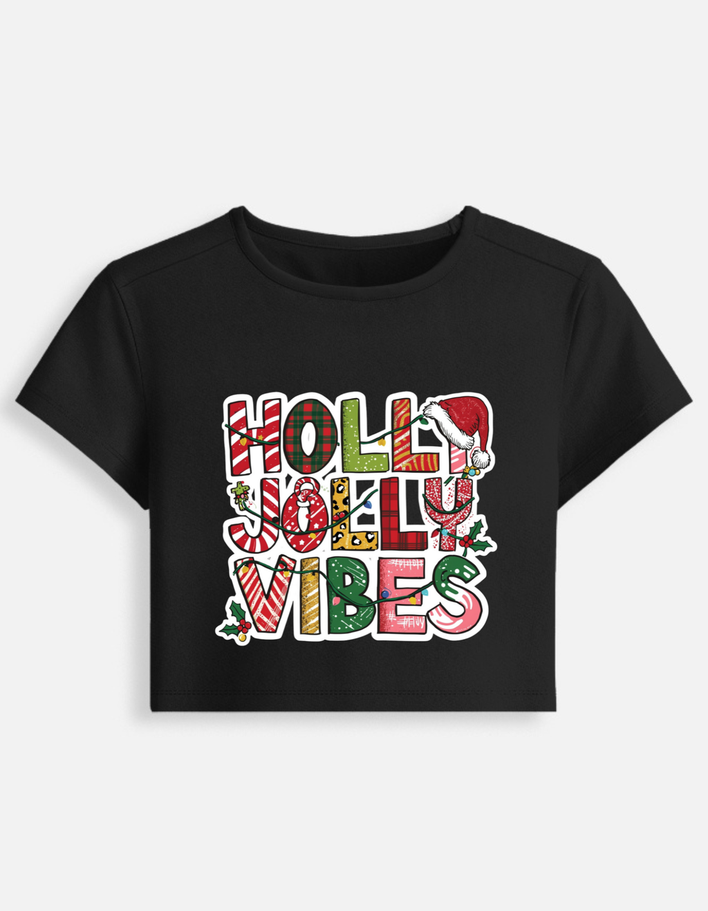 Women Christmas Crop Tee
