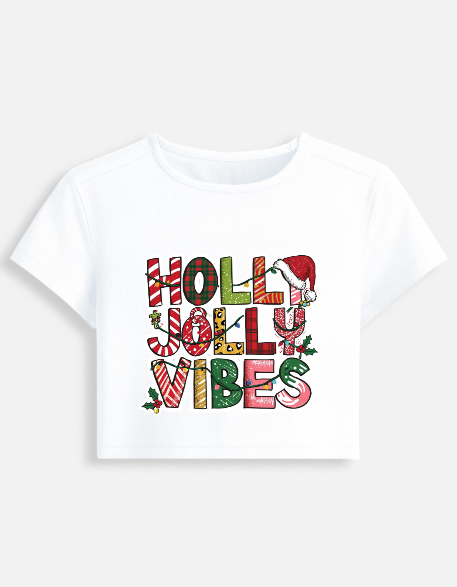 Women Christmas Crop Tee