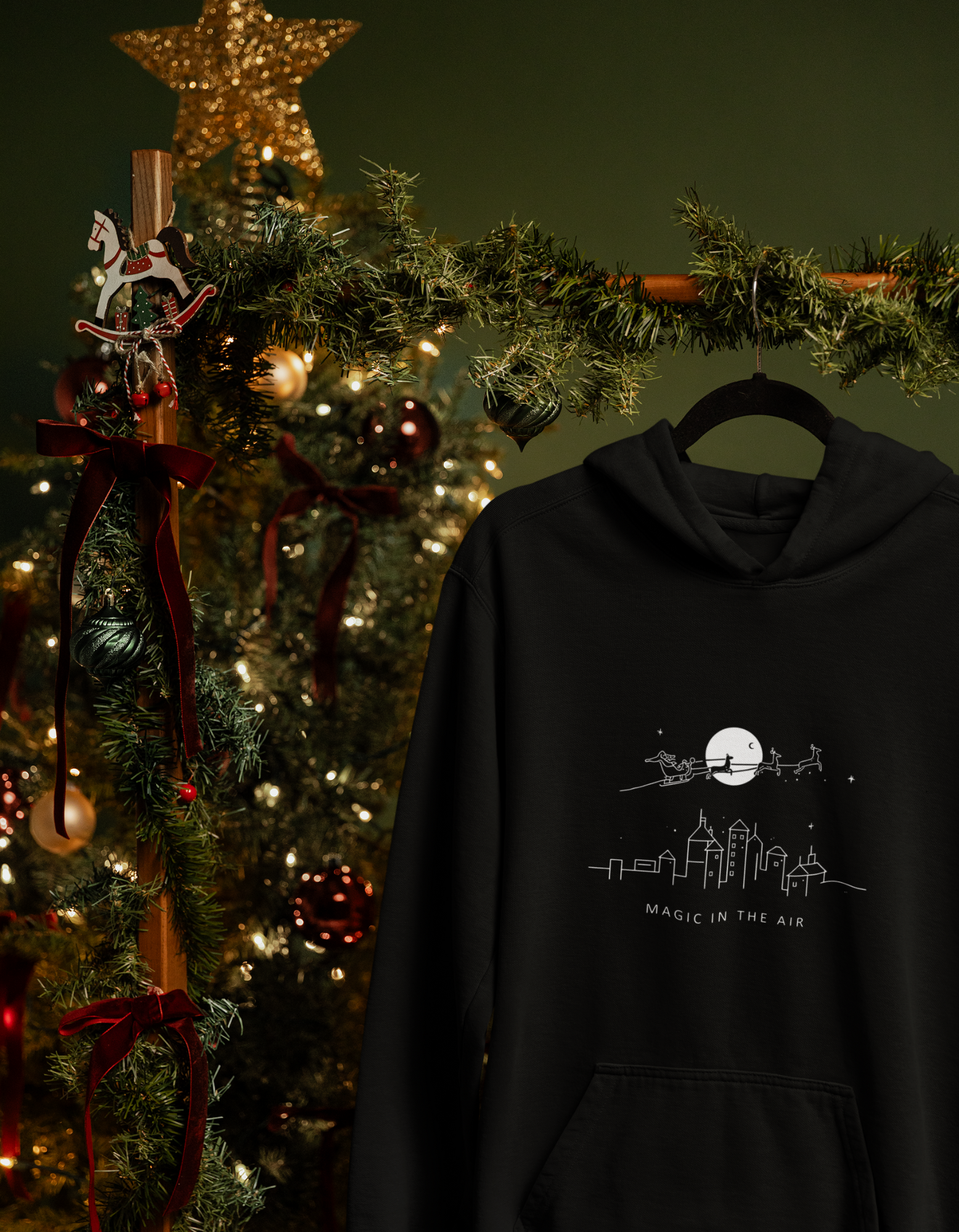 Men Christmas printed Hoodie