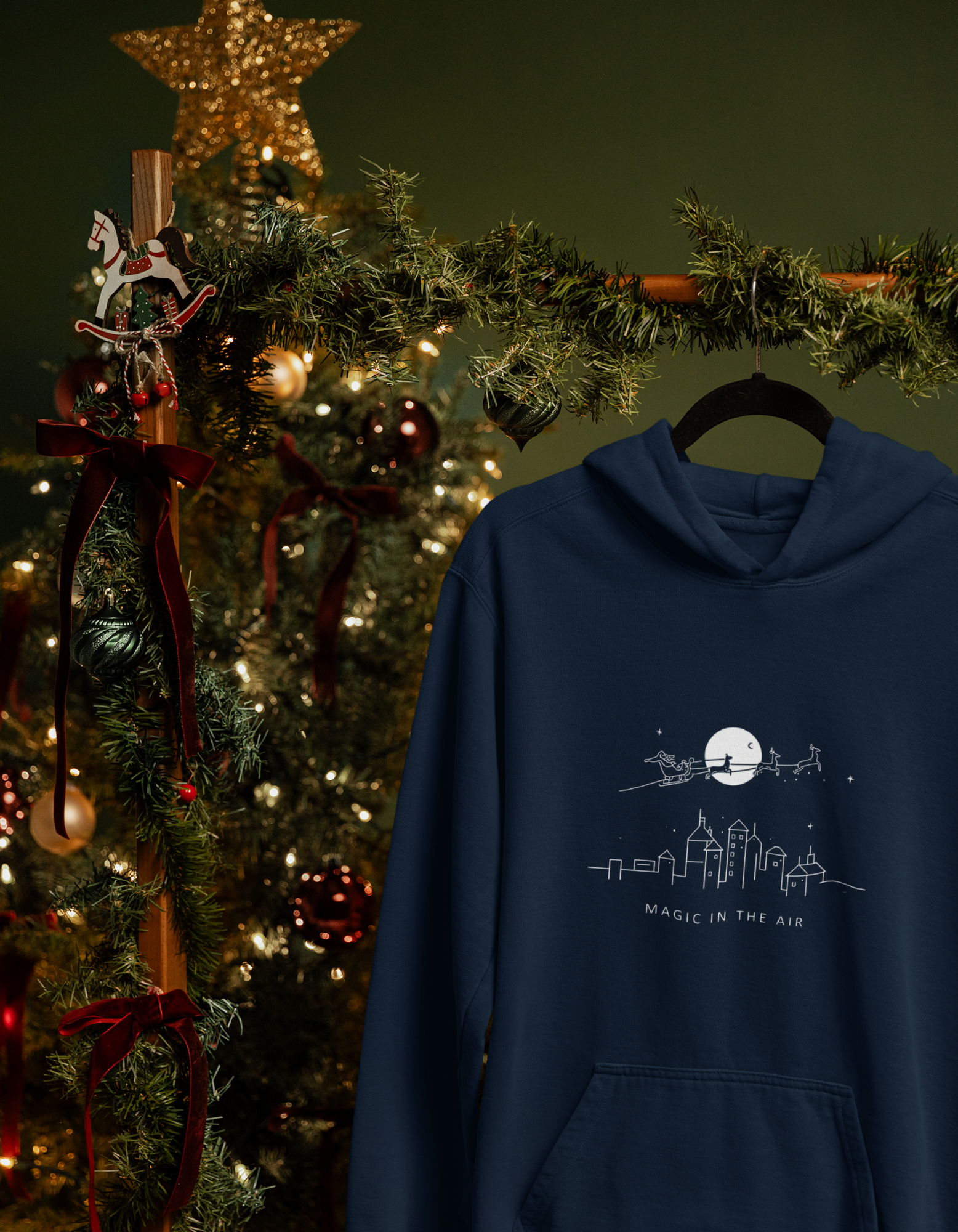 Men Christmas printed Hoodie