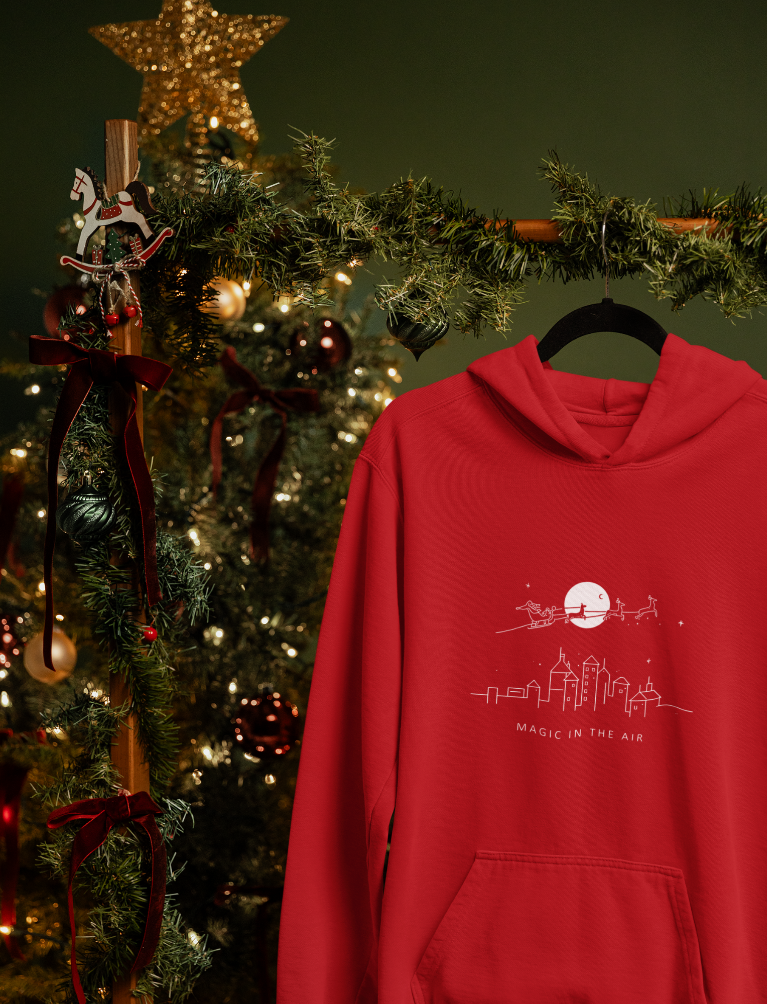 Men Christmas printed Hoodie