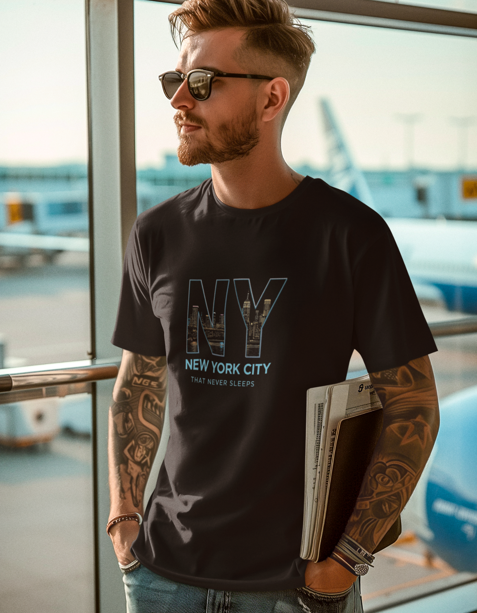 Men New York City Printed  T-Shirt
