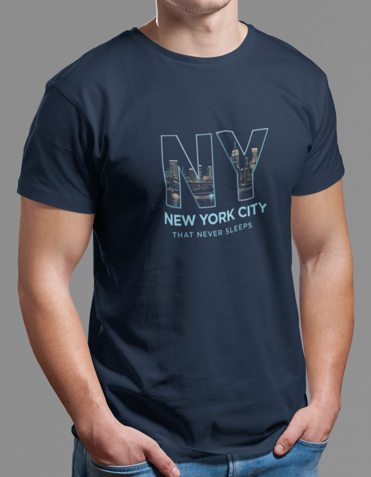 Men New York City Printed  T-Shirt