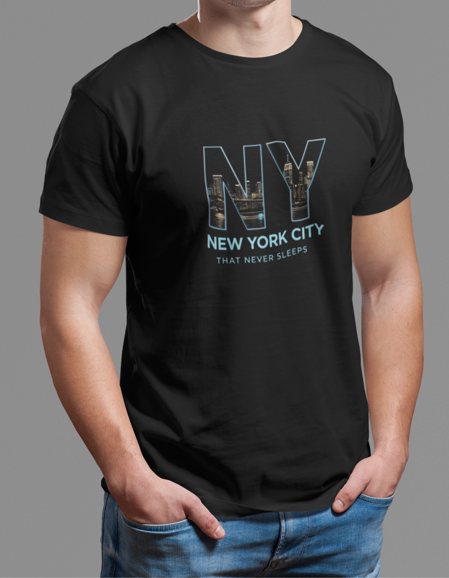 Men New York City Printed  T-Shirt