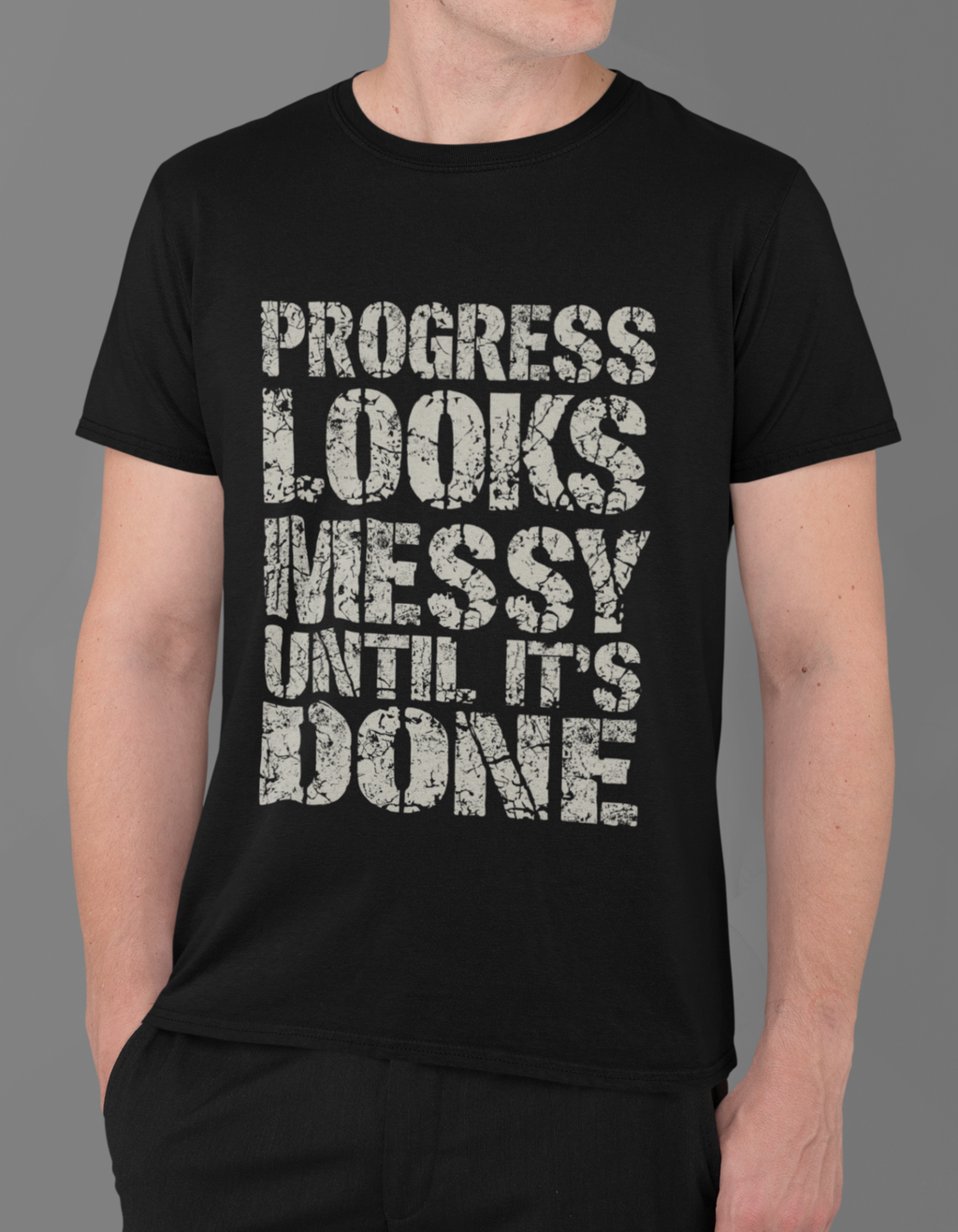 Progress looks messy male Classic Crew T-Shirt